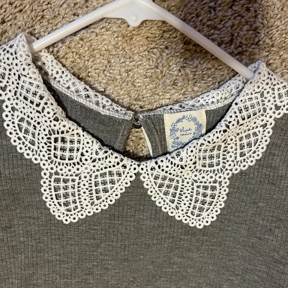 Francesca Collared Grey Short Sleeve Dress - Size Medium - Picture 5 of 5